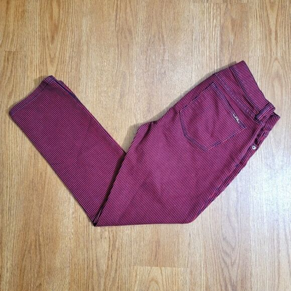 Polo Ralph Lauren Jeans Striped Red Black Skinny 4 - Picture 1 of 7